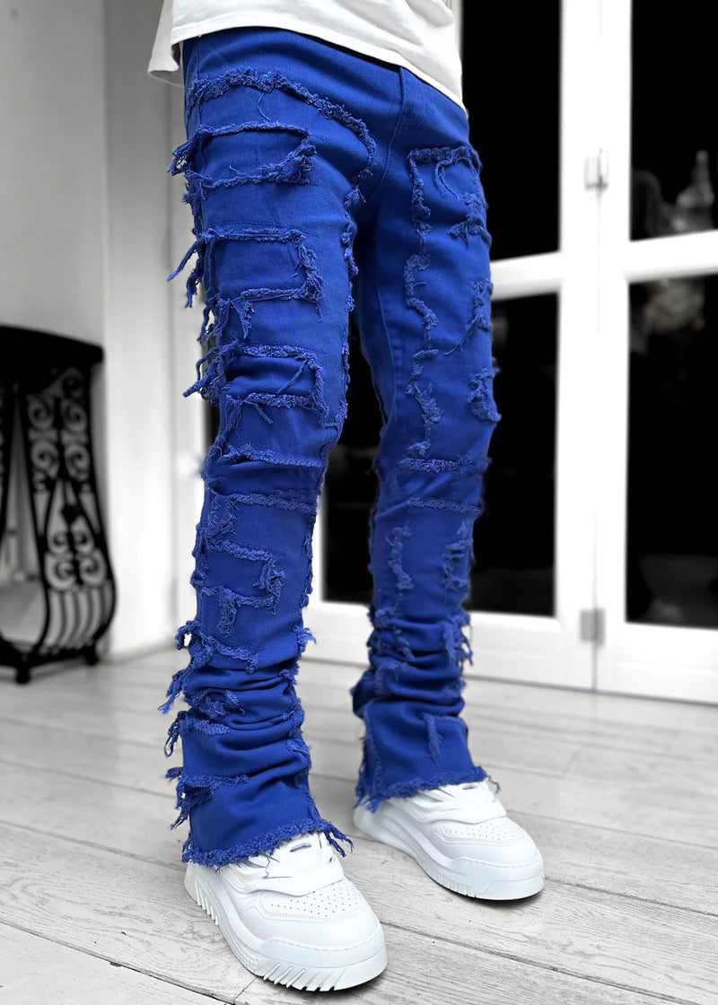 Herren Slim Fit Jeans mit Patch – Jeans im einzigartigen und modernen Stil