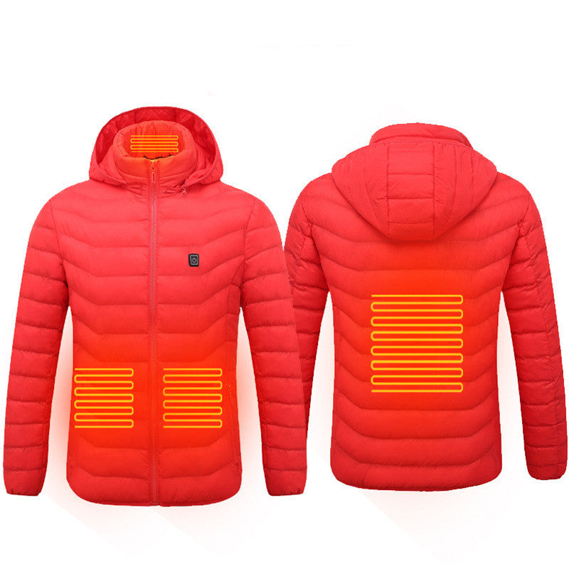 USB-beheizte Jacke mit Kapuze – Sofortwärme für den Winter