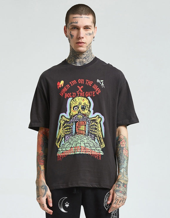 Kurzärmeliges T-Shirt im europäischen und amerikanischen Stil: Frischer und jugendlicher Stil