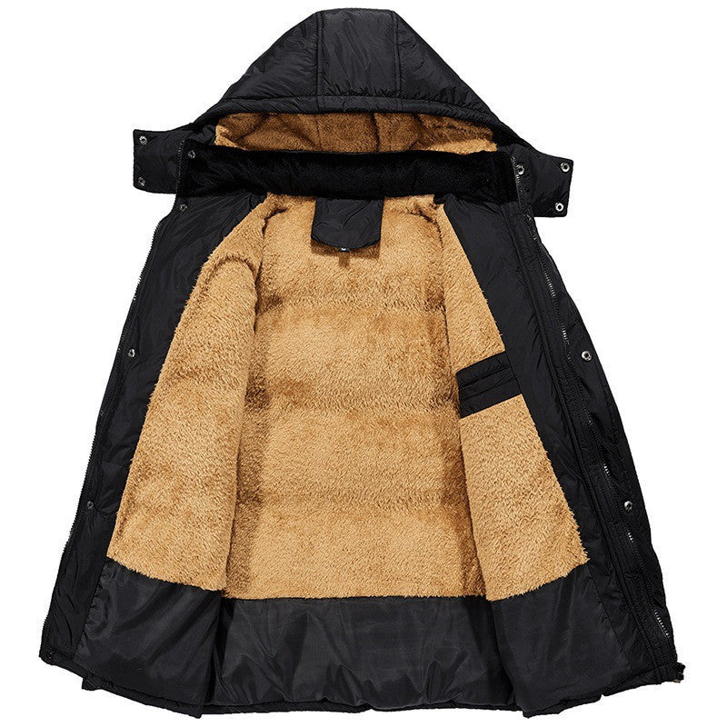 Gepolsterte Winterjacke aus Plus-Samt für Herren: Wärme und Stil