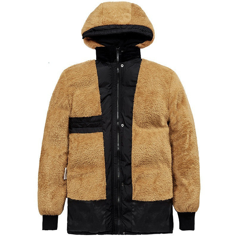 Gepolsterte Winterjacke aus Plus-Samt für Herren: Wärme und Stil