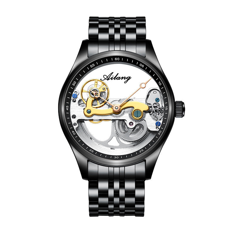 Mechanische Herren-Automatikuhr: Sportlicher Stil mit Silikonarmband und Leuchtfunktion