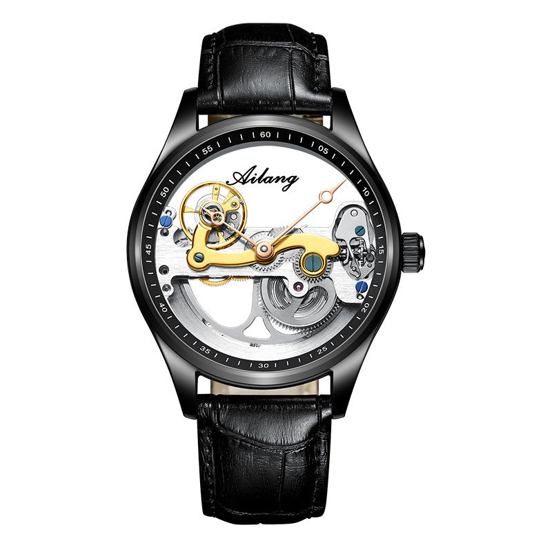 Mechanische Herren-Automatikuhr: Sportlicher Stil mit Silikonarmband und Leuchtfunktion
