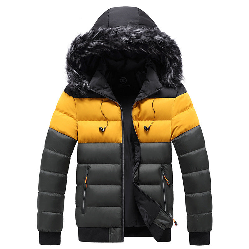 Herren-Steppjacken mit Splicing-Muster: Wärme und moderner Stil