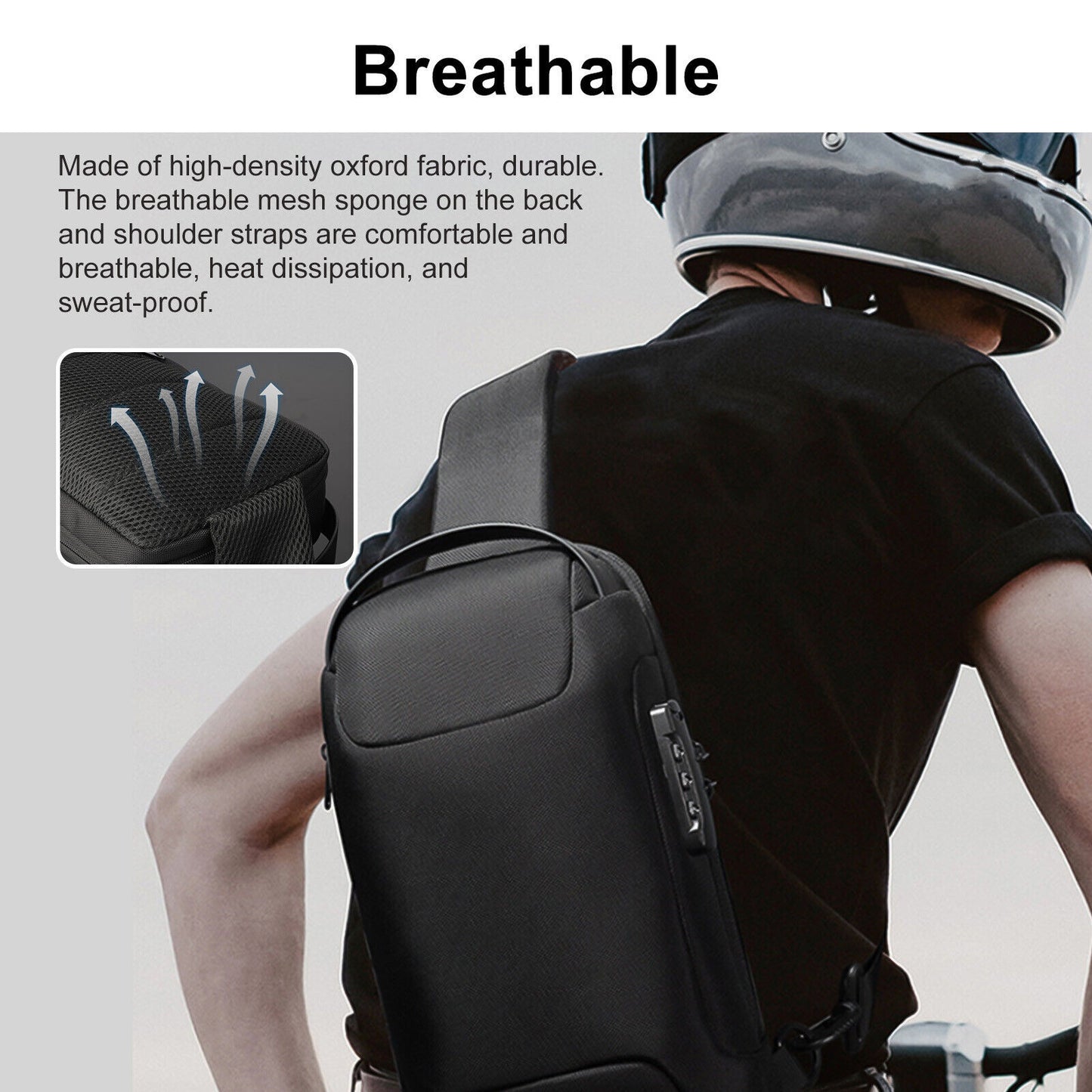 Multifunktionale wasserdichte Hüfttasche für Herren, diebstahlsichere Umhängetasche, Crossbody-Schultertasche mit USB-Ladeanschluss