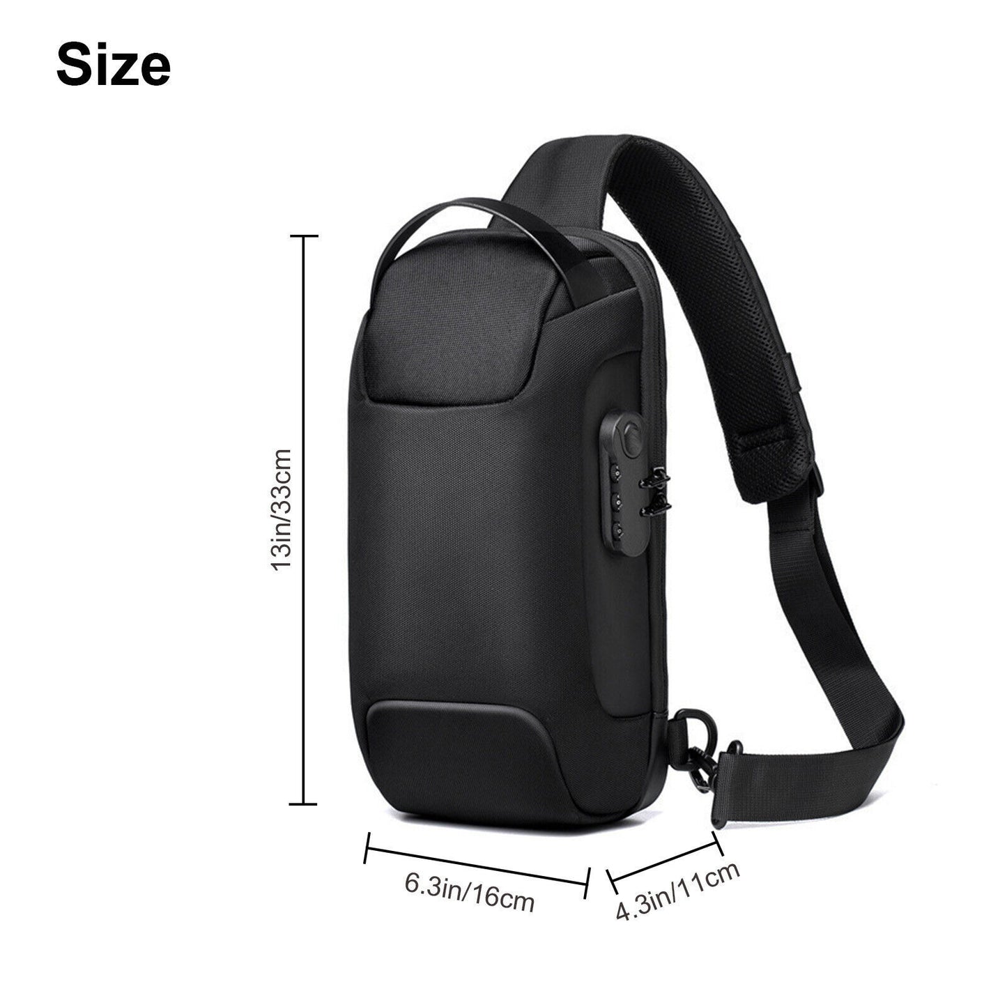 Multifunktionale wasserdichte Hüfttasche für Herren, diebstahlsichere Umhängetasche, Crossbody-Schultertasche mit USB-Ladeanschluss