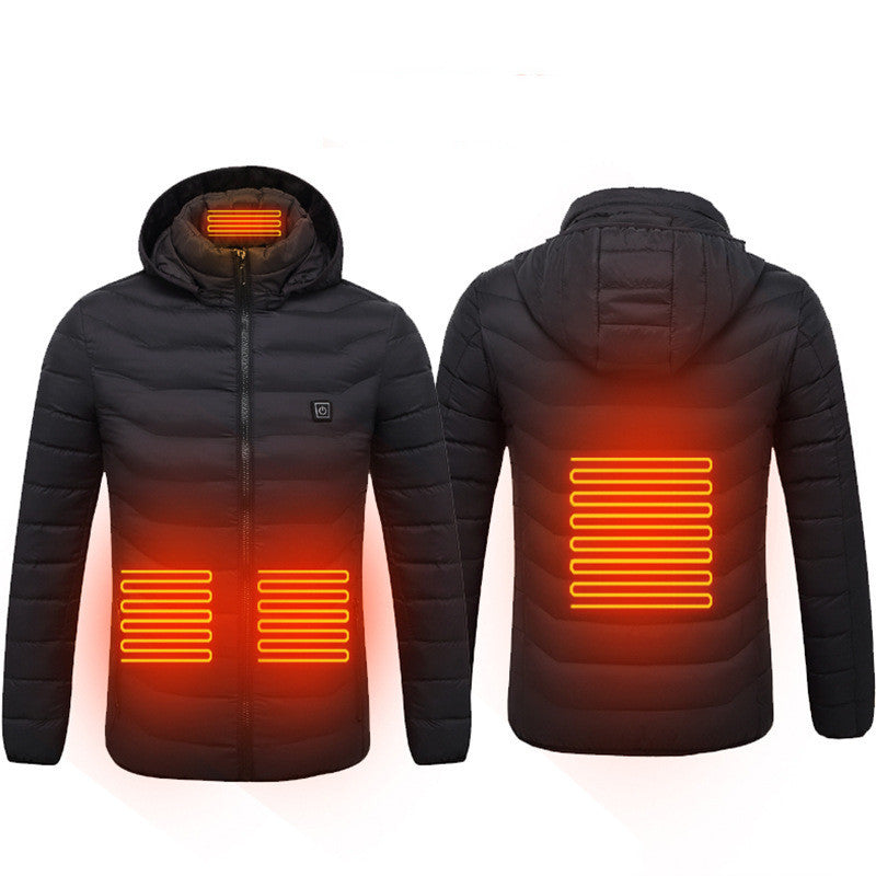 USB-beheizte Jacke mit Kapuze – Sofortwärme für den Winter