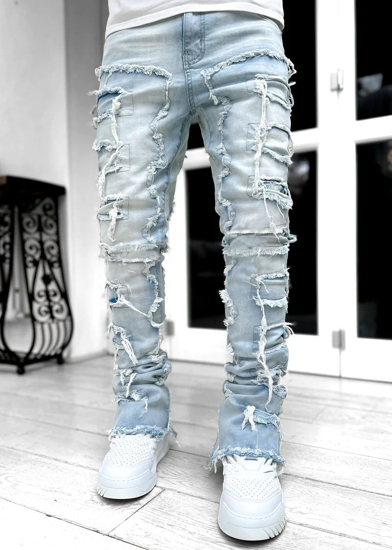 Herren Slim Fit Jeans mit Patch – Jeans im einzigartigen und modernen Stil