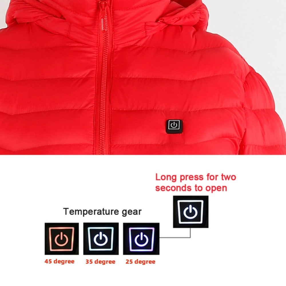 USB-beheizte Jacke mit Kapuze – Sofortwärme für den Winter