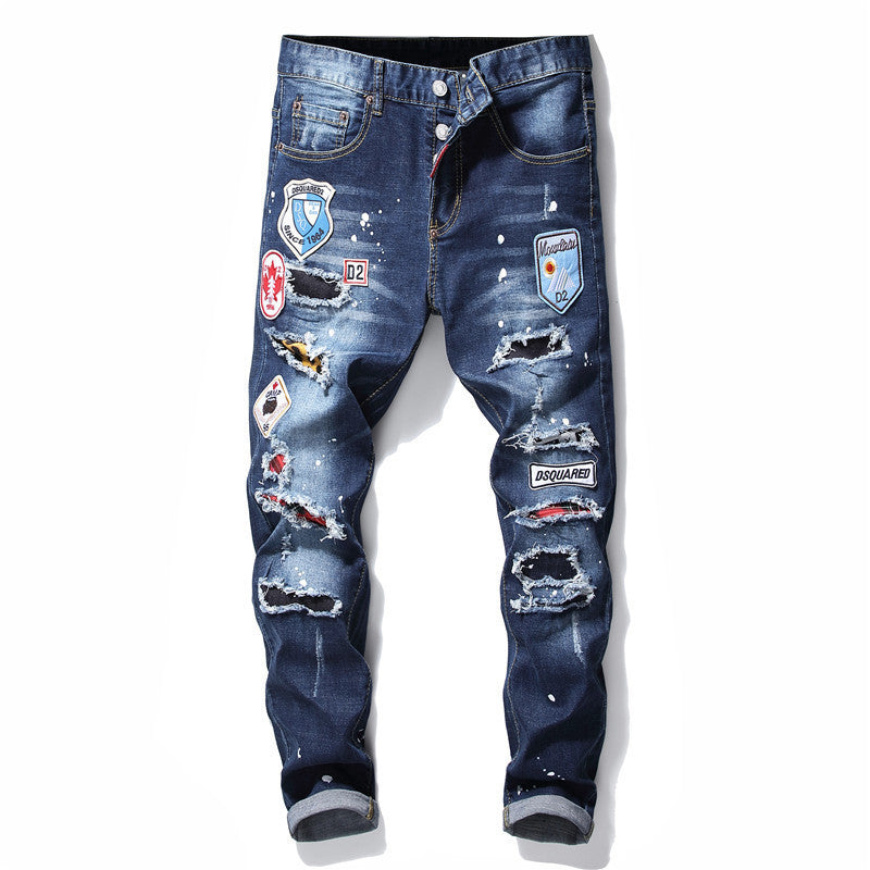 Herren Slim Fit Jeans V2: Moderner Style mit Used-Details