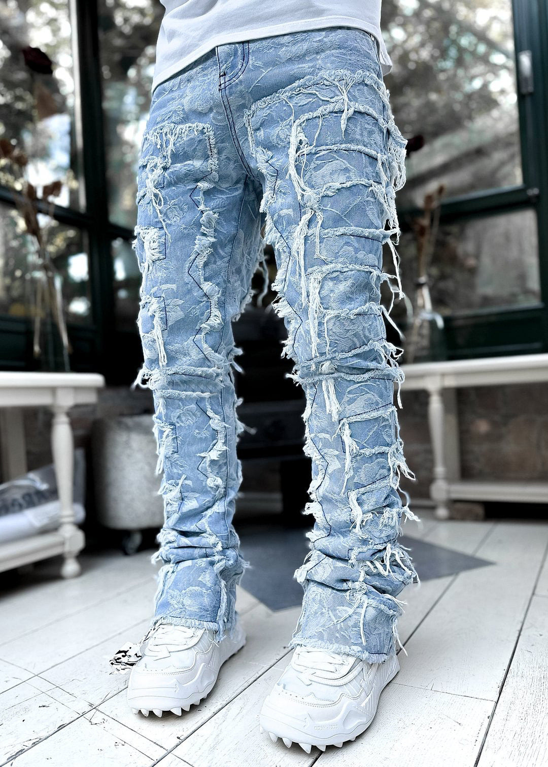 Herren Slim Fit Jeans mit Patch – Jeans im einzigartigen und modernen Stil