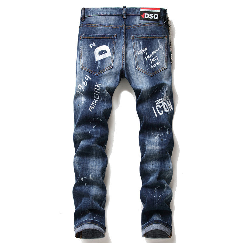 Herren Slim Fit Jeans V2: Moderner Style mit Used-Details