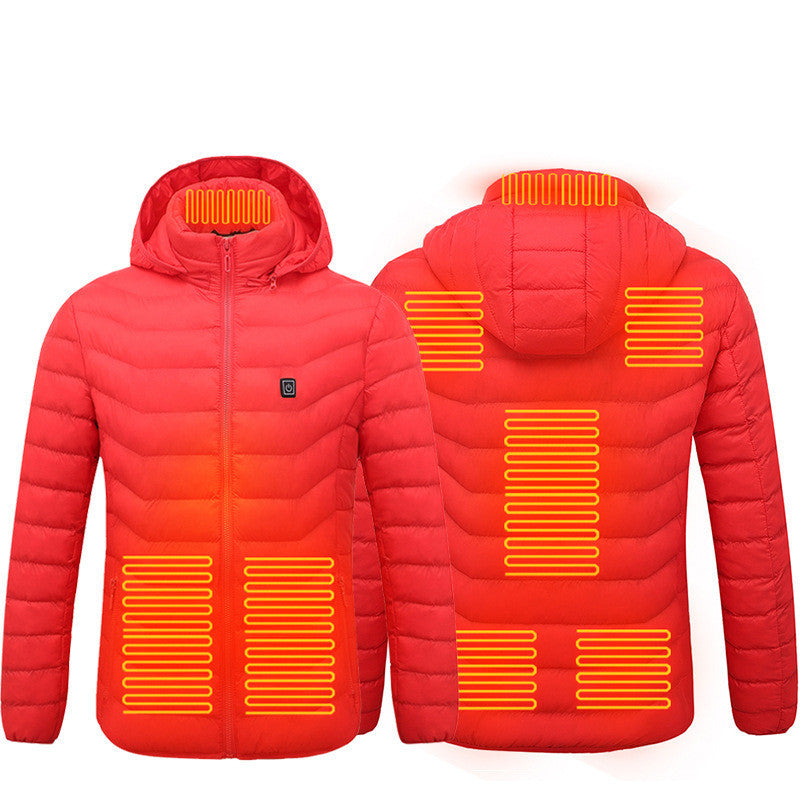 USB-beheizte Jacke mit Kapuze – Sofortwärme für den Winter