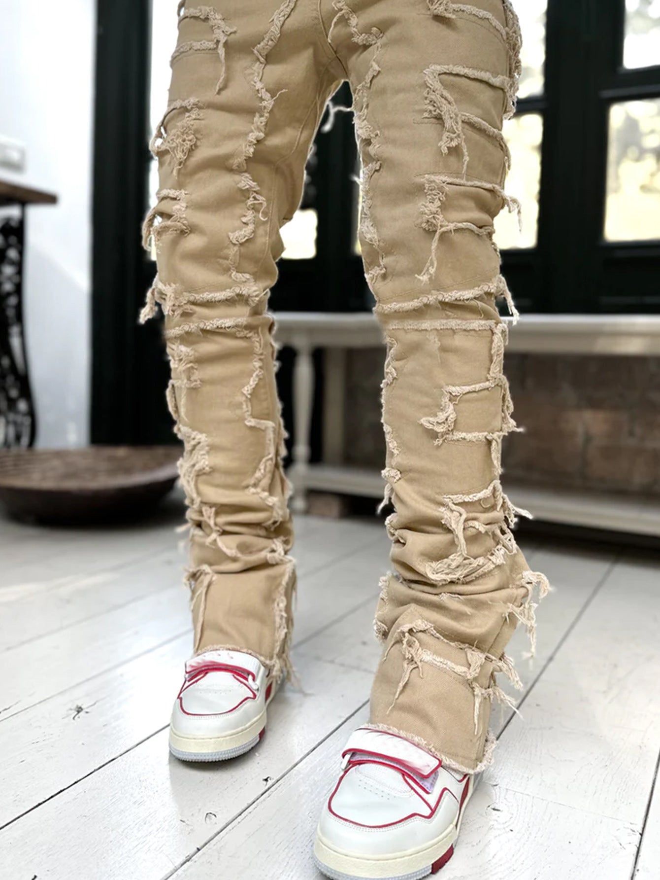 Herren Slim Fit Jeans mit Patch – Jeans im einzigartigen und modernen Stil
