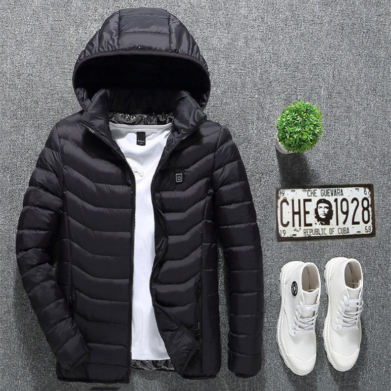 USB-beheizte Jacke mit Kapuze – Sofortwärme für den Winter