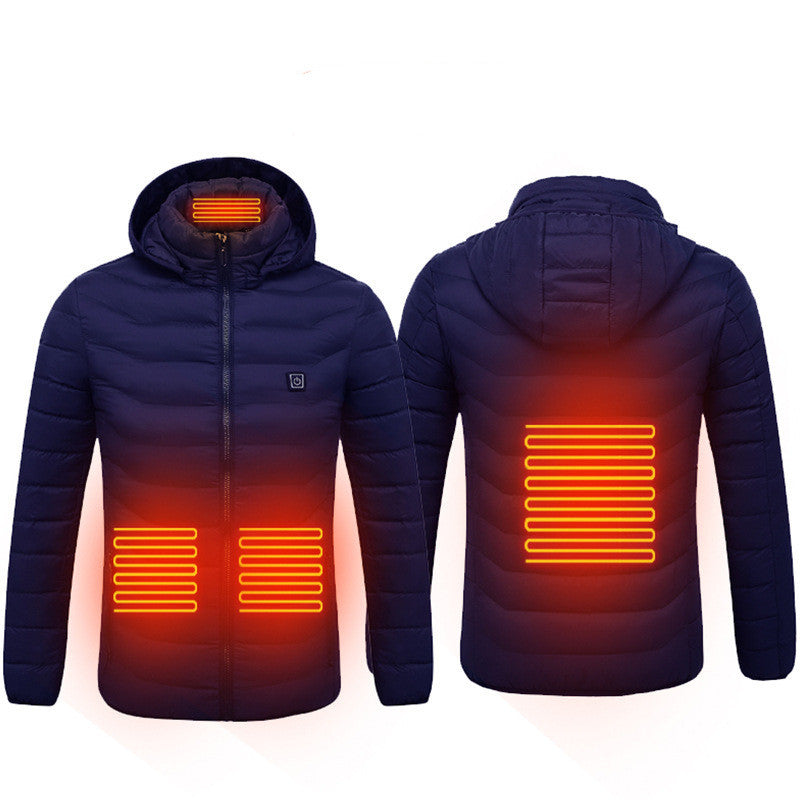 USB-beheizte Jacke mit Kapuze – Sofortwärme für den Winter
