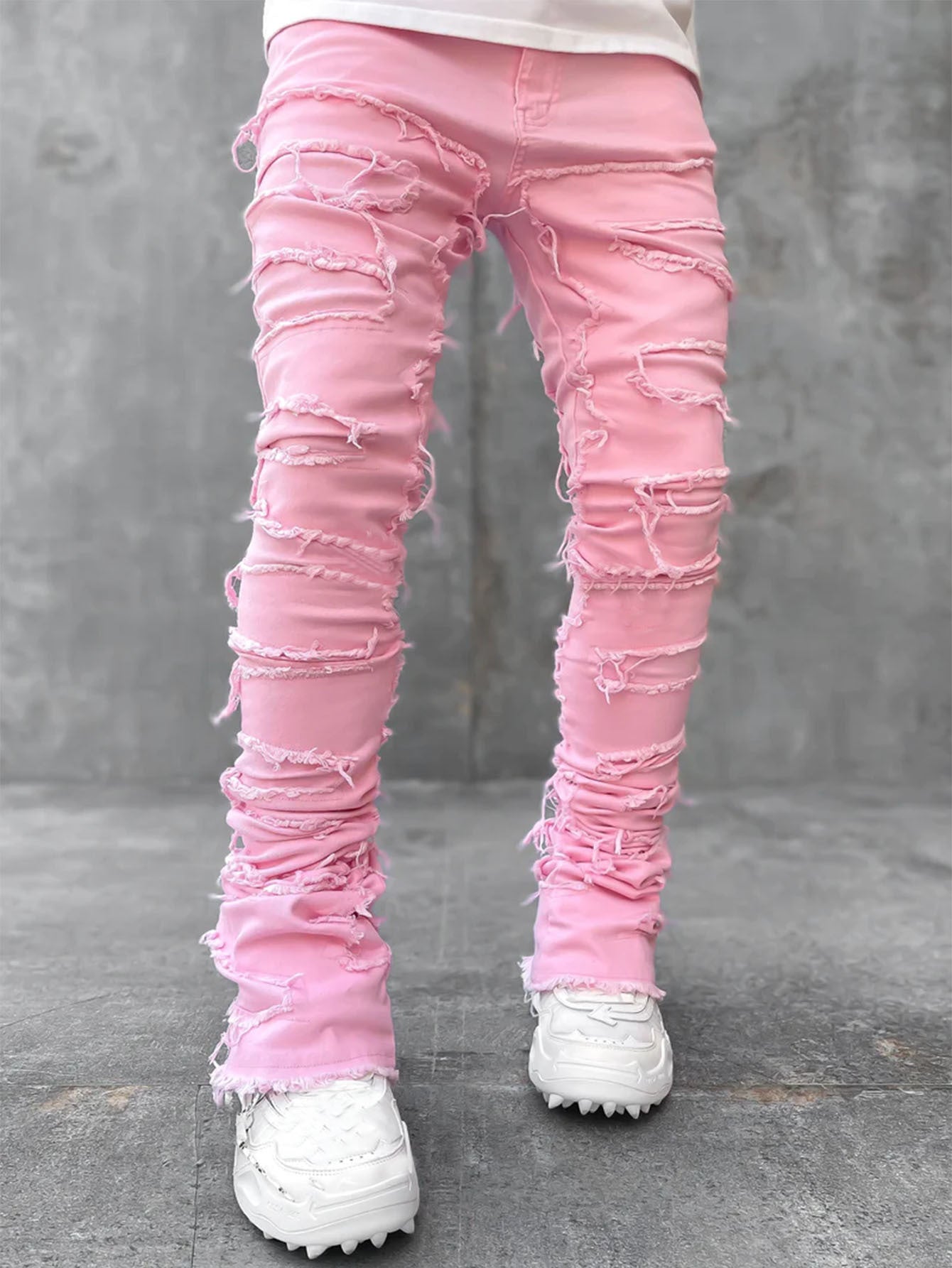Herren Slim Fit Jeans mit Patch – Jeans im einzigartigen und modernen Stil