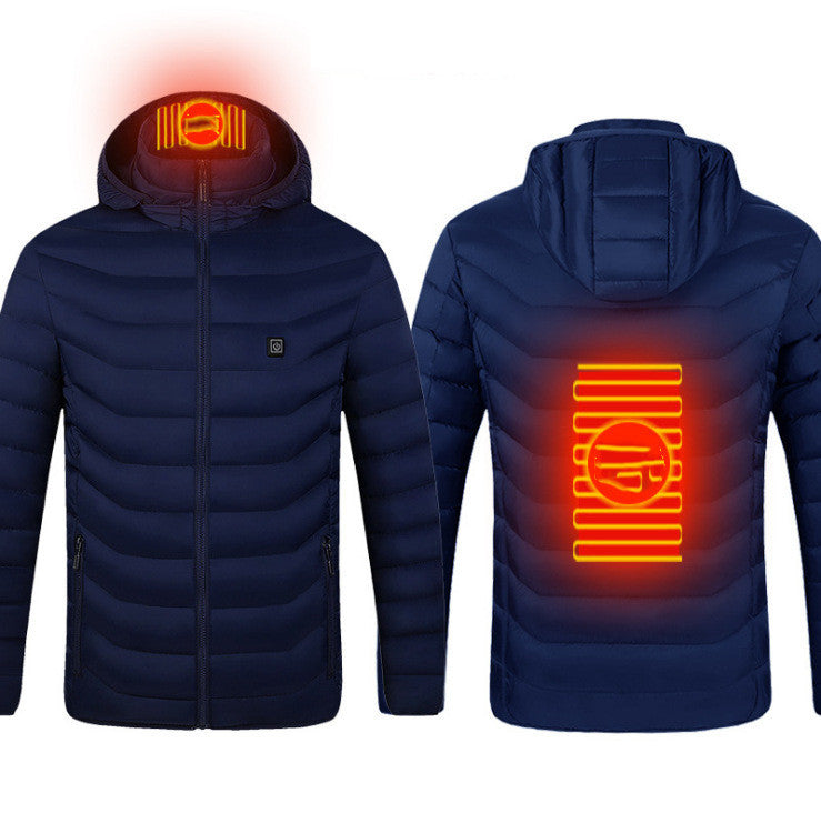 USB-beheizte Jacke mit Kapuze – Sofortwärme für den Winter