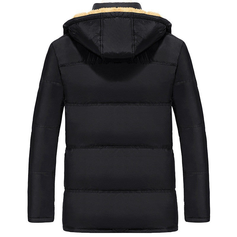 Gepolsterte Winterjacke aus Plus-Samt für Herren: Wärme und Stil