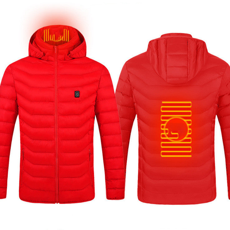 USB-beheizte Jacke mit Kapuze – Sofortwärme für den Winter