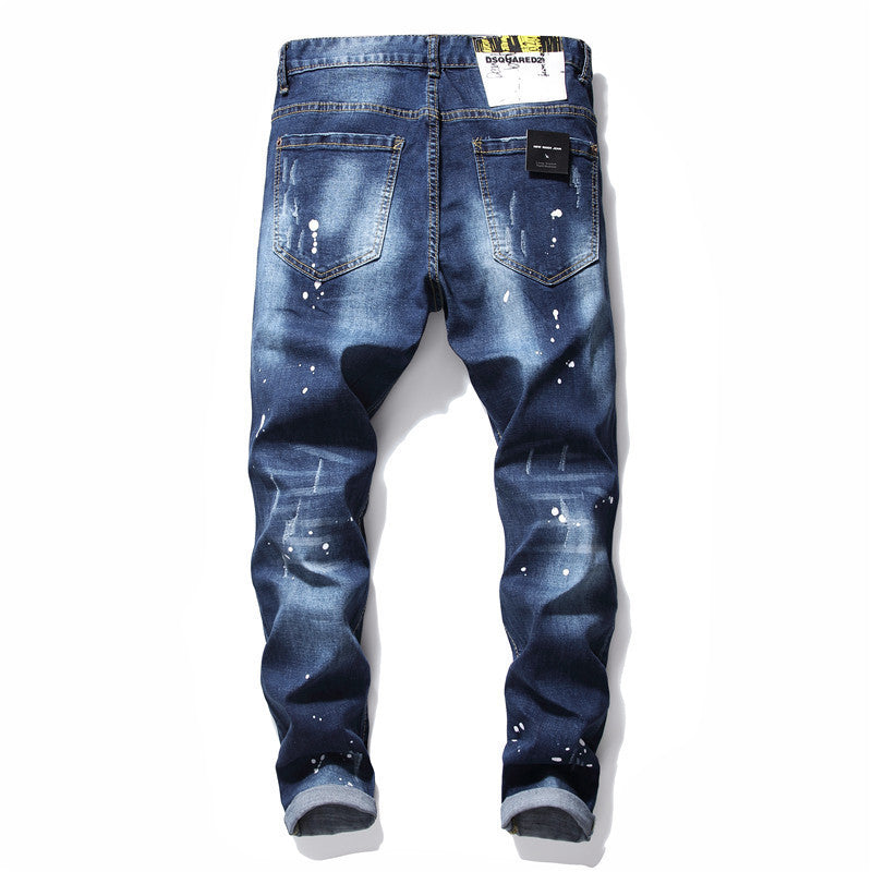 Herren Slim Fit Jeans V2: Moderner Style mit Used-Details