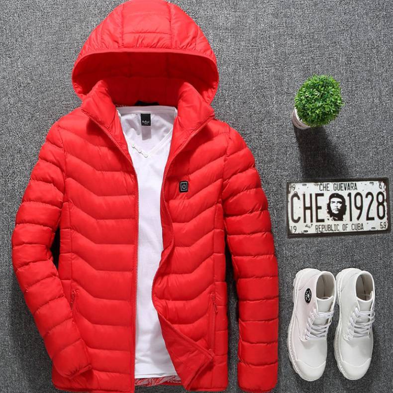 USB-beheizte Jacke mit Kapuze – Sofortwärme für den Winter