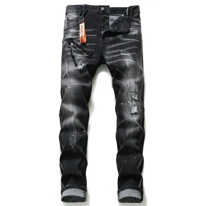 Herren Slim Fit Jeans V2: Moderner Style mit Used-Details