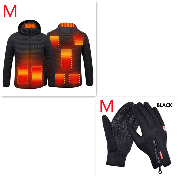 USB-beheizte Jacke mit Kapuze – Sofortwärme für den Winter