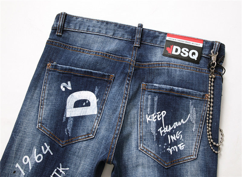 Herren Slim Fit Jeans V2: Moderner Style mit Used-Details
