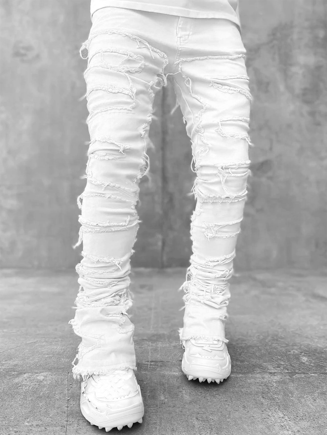 Herren Slim Fit Jeans mit Patch – Jeans im einzigartigen und modernen Stil