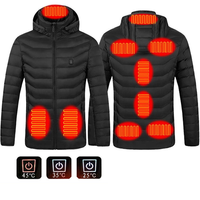USB-beheizte Jacke mit Kapuze – Sofortwärme für den Winter