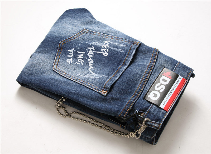 Herren Slim Fit Jeans V2: Moderner Style mit Used-Details