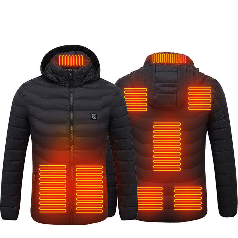 USB-beheizte Jacke mit Kapuze – Sofortwärme für den Winter