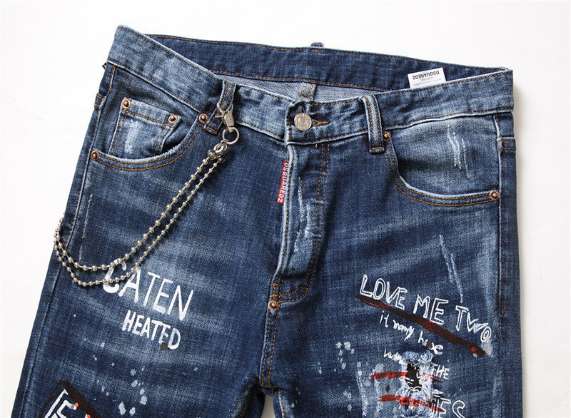 Herren Slim Fit Jeans V2: Moderner Style mit Used-Details