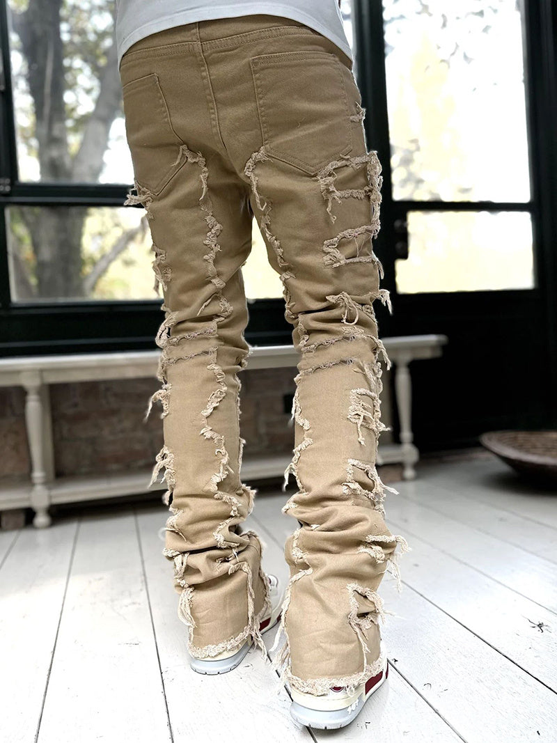 Herren Slim Fit Jeans mit Patch – Jeans im einzigartigen und modernen Stil