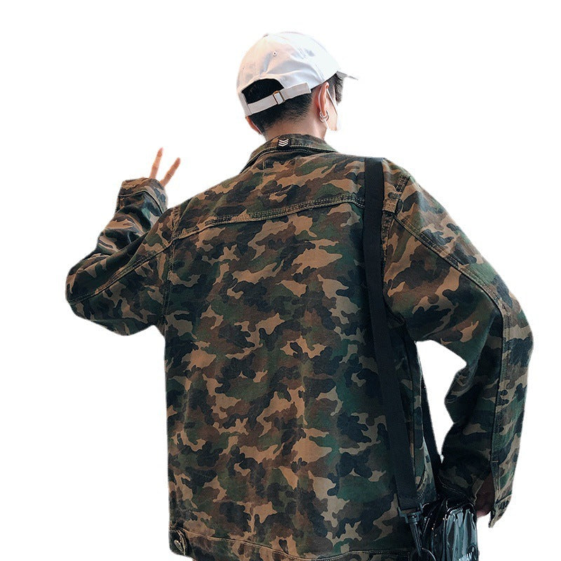 Herren Camouflage Jeansjacke: Einzigartiger und moderner Style für den Herbst