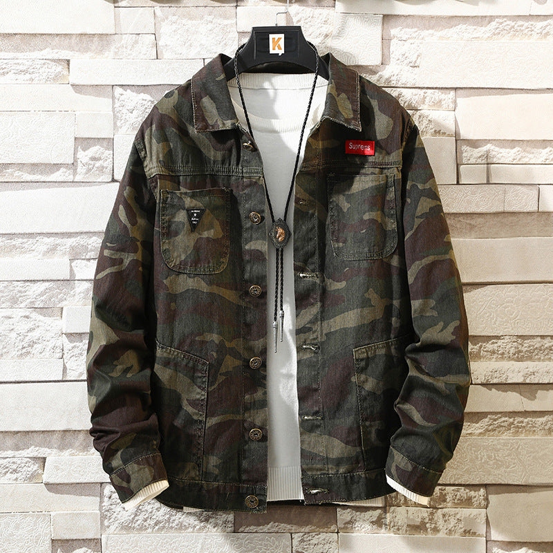 Herren Camouflage Jeansjacke: Einzigartiger und moderner Style für den Herbst