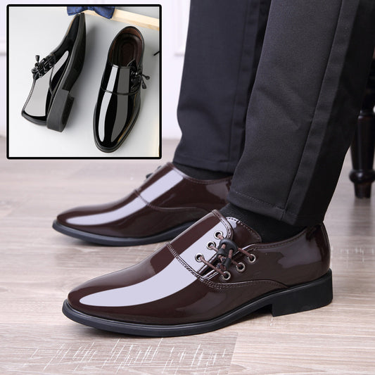 Italienische Lackschuhe für Herren – Schwarze Leder-Oxfords für Hochzeit und Business 