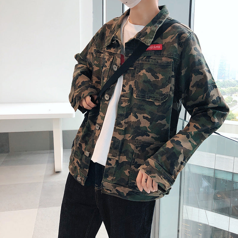 Herren Camouflage Jeansjacke: Einzigartiger und moderner Style für den Herbst